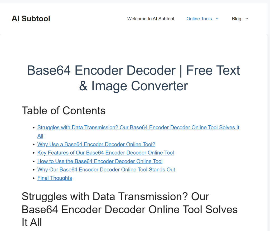 free seo dev online tools navigation menu